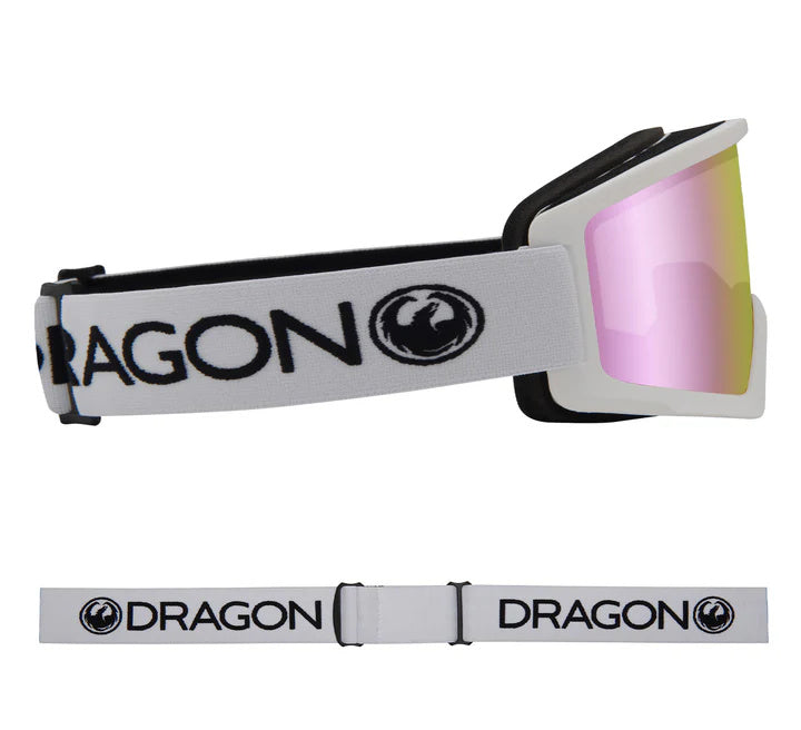2026 DRAGON DX3 OTG GGL WHITE w/LL PINK ION