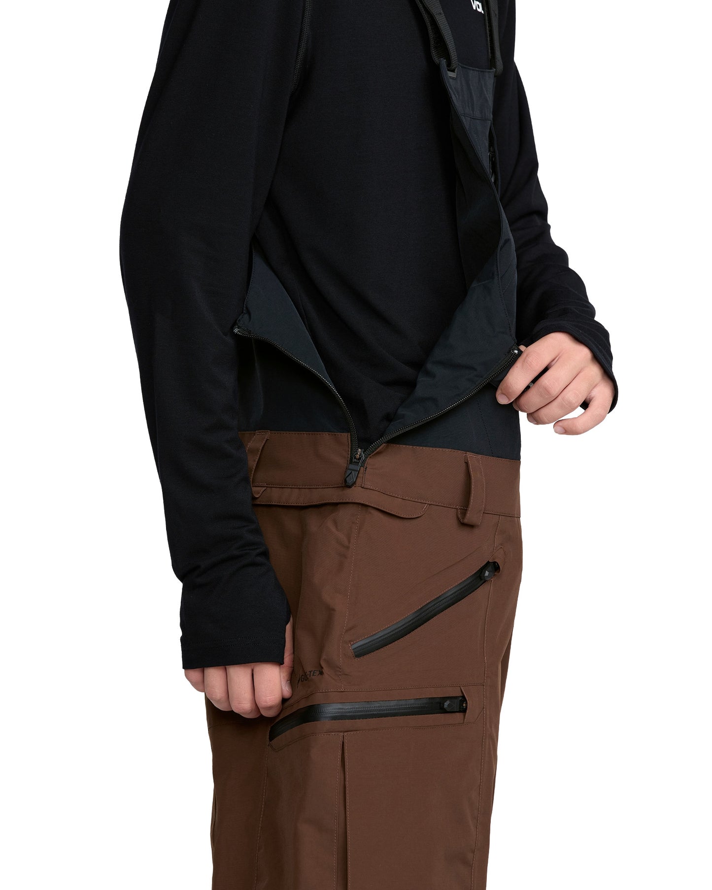 2026 VOLCOM RAIN GORE-TEX BIB OVERALL BROWN