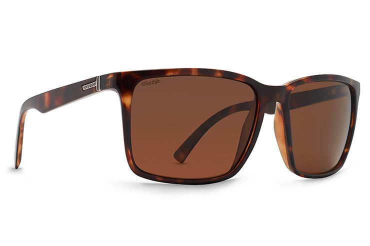 VONZIPPER LESMORE TOBACCO TORT SUNGLASSES w/ WILDLIFE BRNZ PLR LENS