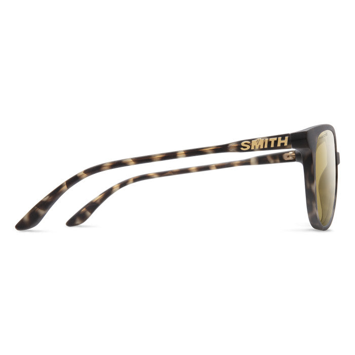SMITH CHEETAH MATTE ASH TORT SUNGLASSES w/ CP PLR GLD MIR