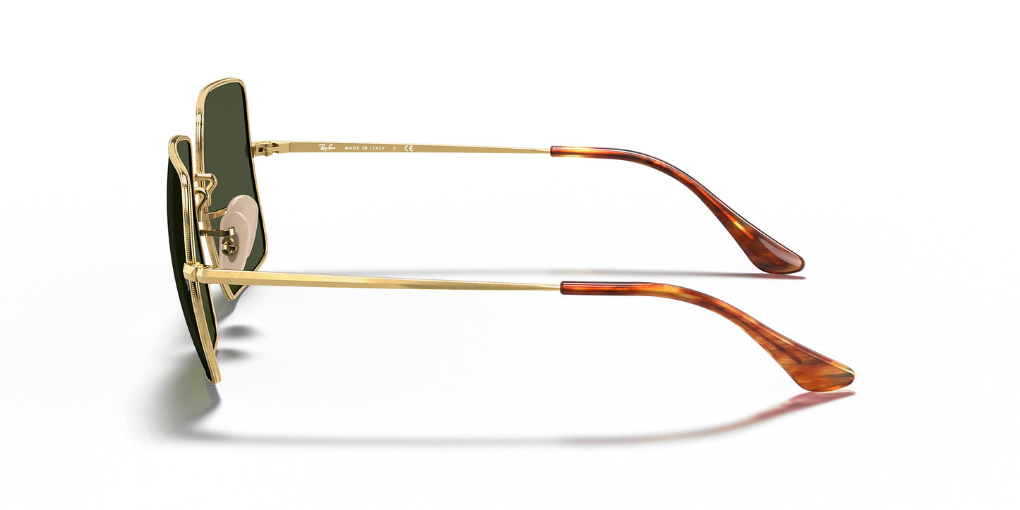 RAY-BAN SQUARE 1971 SUNGLASSES GOLD w/ G-15 GRN