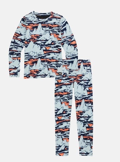 2023 BURTON KIDS FLEECE BASE LAYER SET BALLAD BLUE SUMMIT