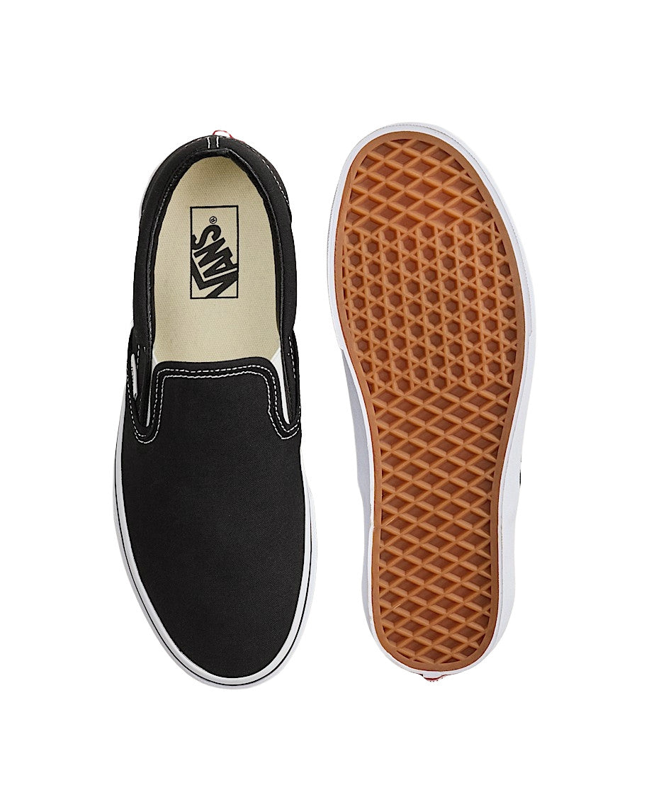 VANS WOMENS CLASSIC SLIP-ON SHOES SP22 BLACK