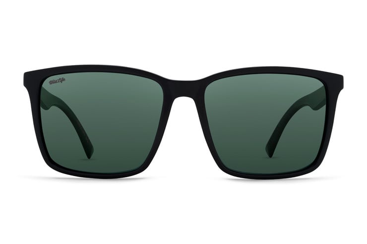 VONZIPPER LESMORE BLACK SATIN SUNGLASSES w/ VINTAGE PLR LENS