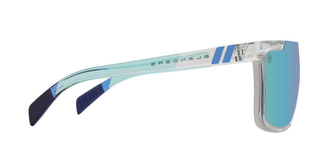 BLENDERS ACTIVE SCI-FI SUNGLASSES ALOHA WEST w/ GLSS CRYS CLR /AQUA CHAM PC POL