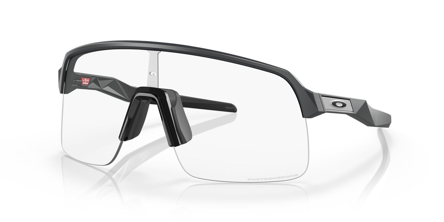 OAKLEY SUTRO LITE MATTE CARBON SUNGLASSES w/ CLEAR TO BLK PHOTO