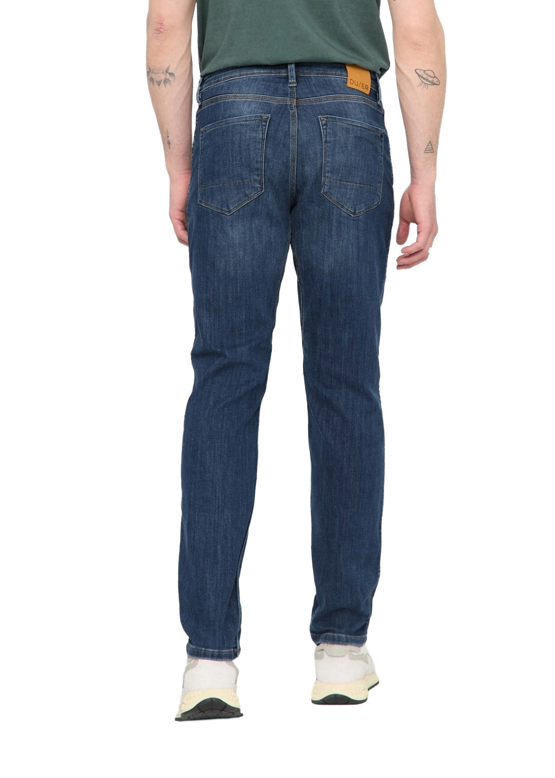 DUER MENS PERF ATHLETIC STRAIGHT DENIM PANTS SP26 (GTC) GLACTIC