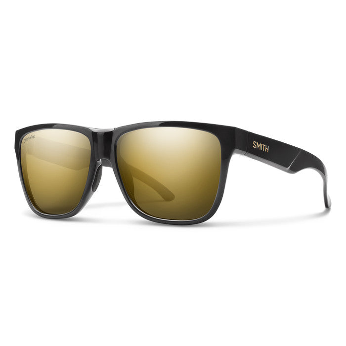 SMITH LOWDOWN XL 2 BLACK GOLD SUNGLASSES W/ CP PLR BKGD MRR