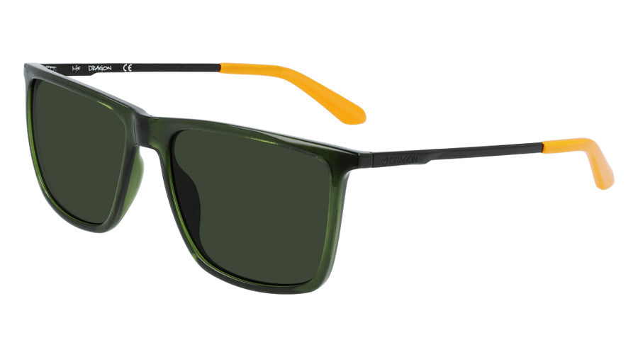 DRAGON KODIAK OLIVE CRYSTAL SUNGLASSES w/ LL G15 LENS