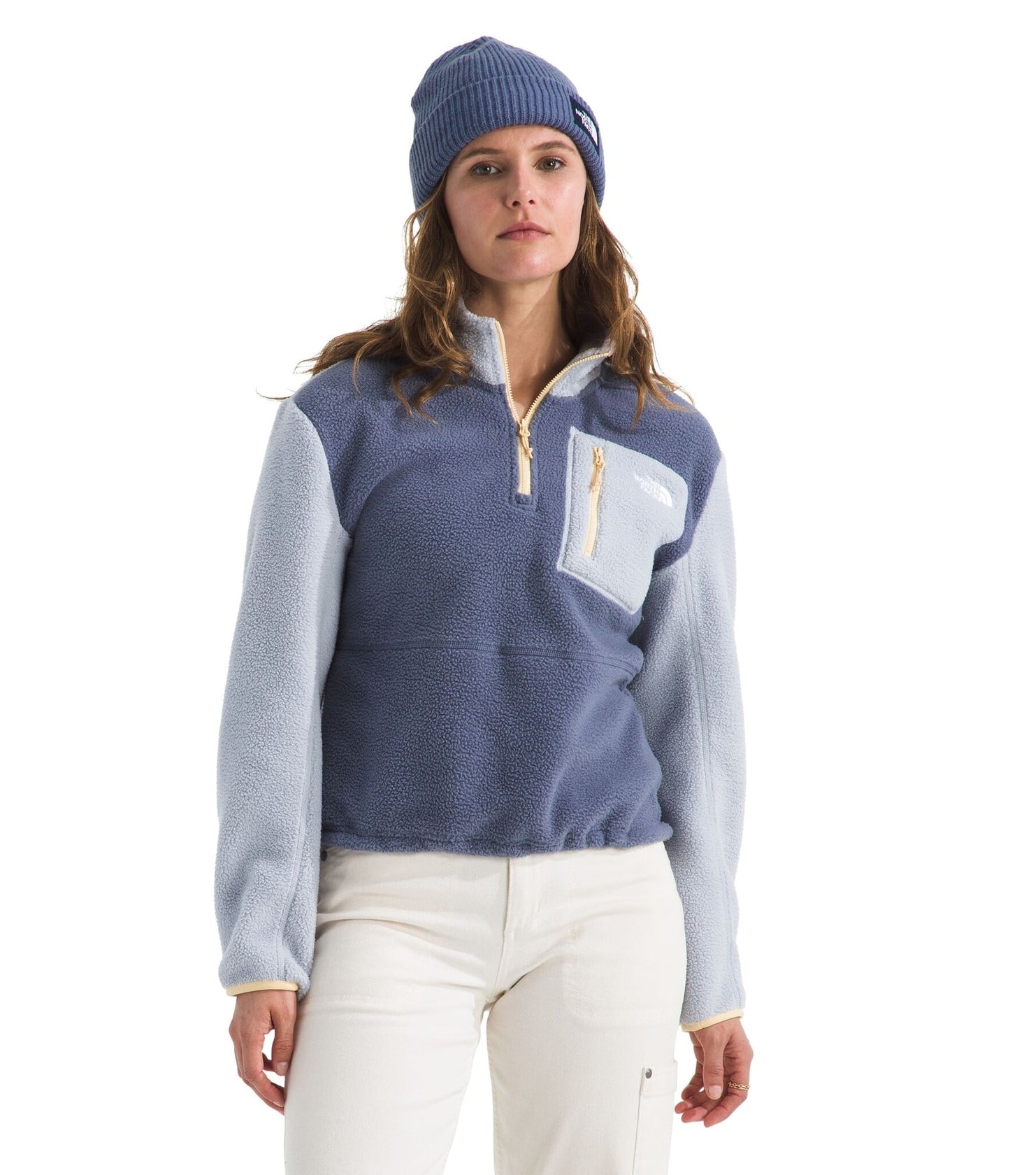 2026 TNF WMNS YUMIORI ¼ ZIP TWL GLXY/BLU FLX/MNL SLT