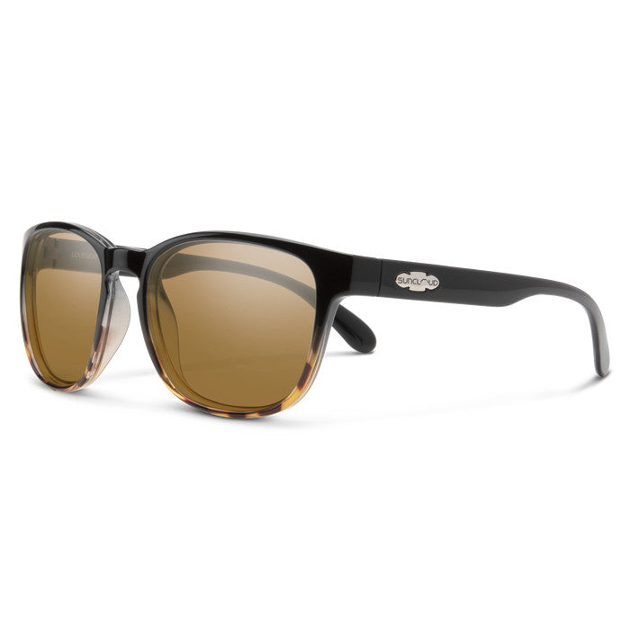 SUNCLOUD LOVESEAT BLACK TORT FADE SUNGLASSES w/ BROWN LENS