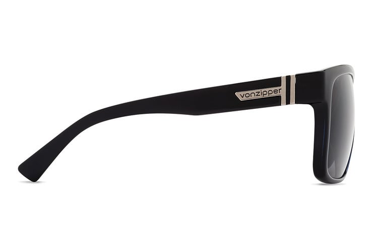 VONZIPPER MAXIS BLACK GLOSS SUNGLASSES w/ VNTG GRY LENS