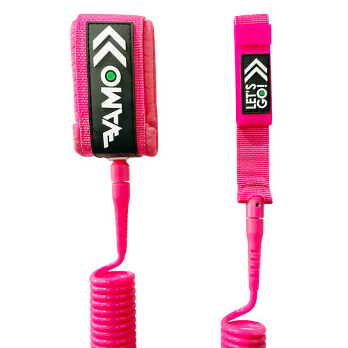 VAMO 9' FULL COILED LEASH PINK