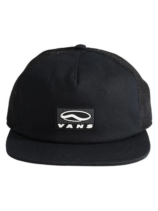 VANS MENS SIDESTRIPE UNSTRUCTURED TRUCKER HAT SP26 BLACK