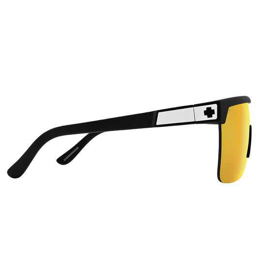 SPY FLYNN 5050 MATTE BLACK SUNGLASSES w/ HAPPY BOOST POLAR ORANGE MIR