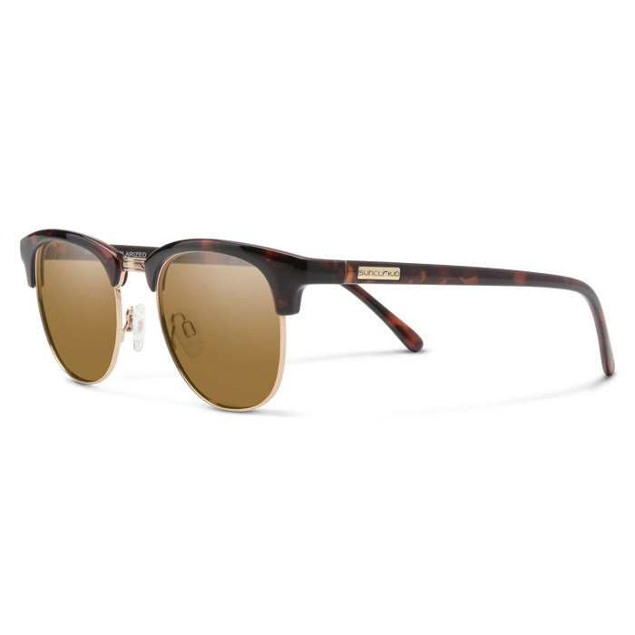 SUNCLOUD STEP OUT TORT SUNGLASSES w/ BRN PLR LENS