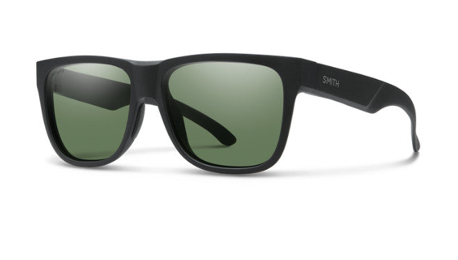 SMITH LOWDOWN 2 MATTE BLACK SUNGLASSES W/CP PLR GRY GRN