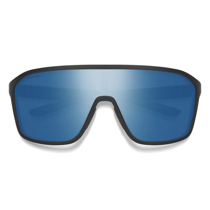 SMITH BOOMTOWN MATTE BLACK SUNGLASSES W/CP PLR BLUE MIR