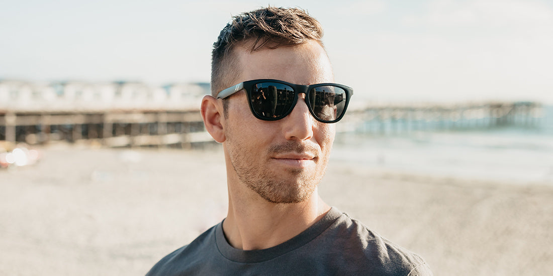 BLENDERS L SERIES DEEP SPACE BLACK SUNGLASSES w/ SMOKE PLR LENS