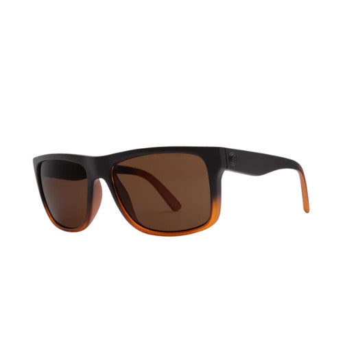 ELECTRIC SWINGARM XL BLACK AMBER SUNGLASSES w/ BRNZ PLR LENS