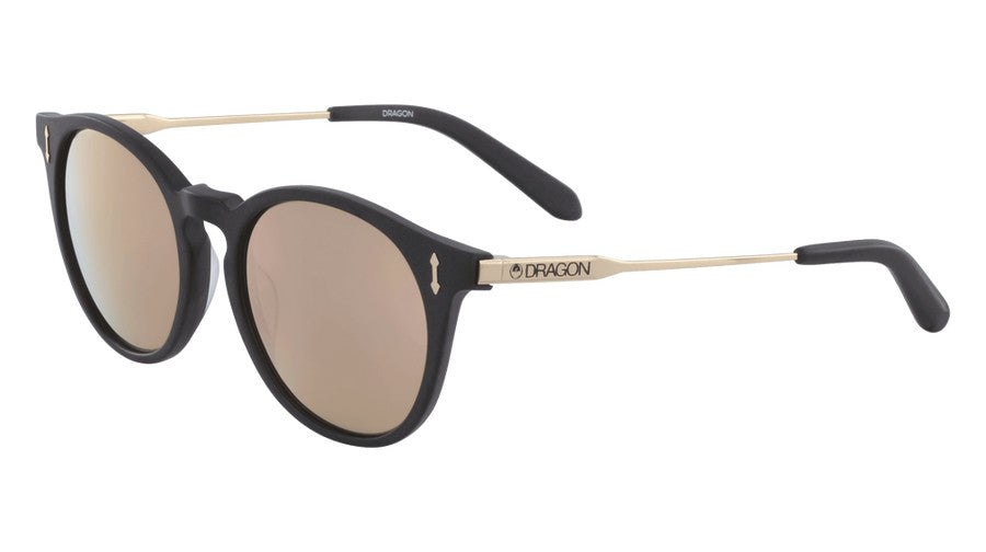 DRAGON HYPE MATTE BLACK SUNGLASSES w/ LL RS GLD ION LENS