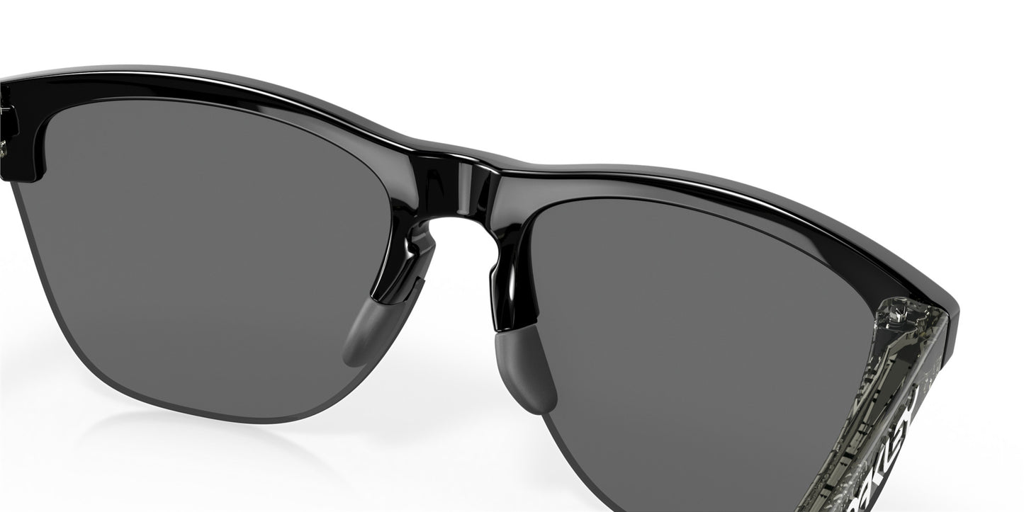 OAKLEY FROGSKINS LITE POLISHED BLK SUNGLASSES w/ PRIZM BLK LENS
