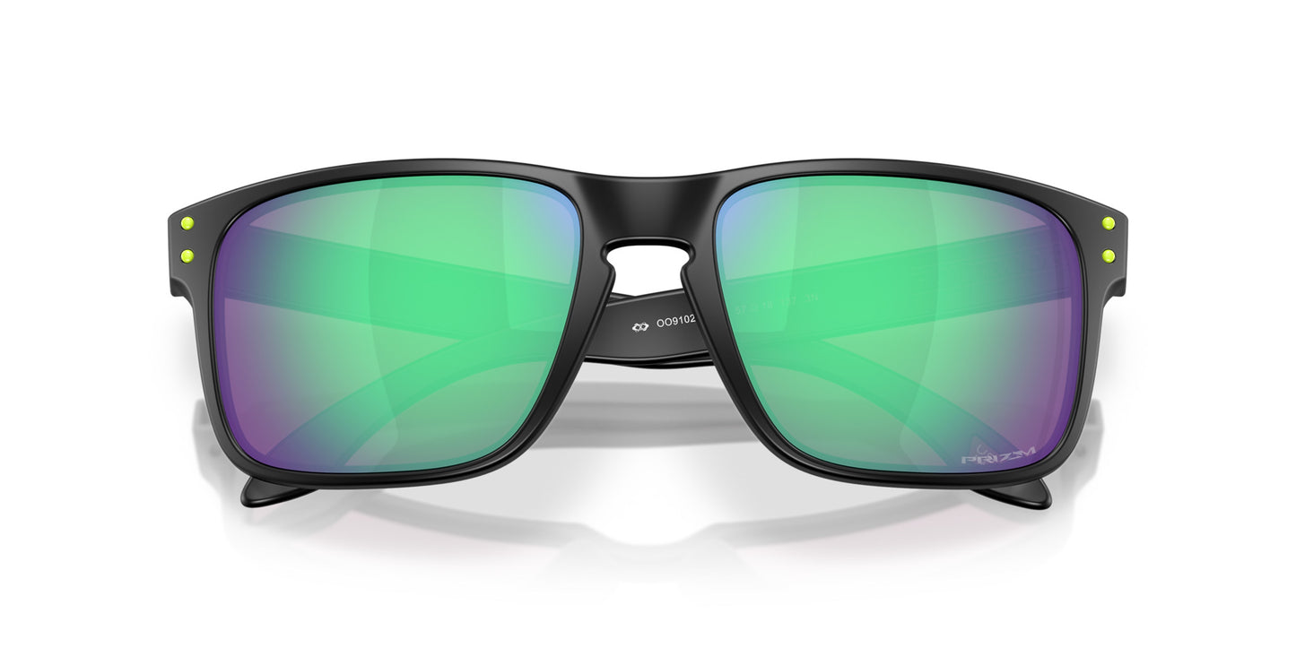 OAKLEY HOLBROOK MATTE BLACK SUNGLASSES  w/ PRIZM ROAD JADE PLR