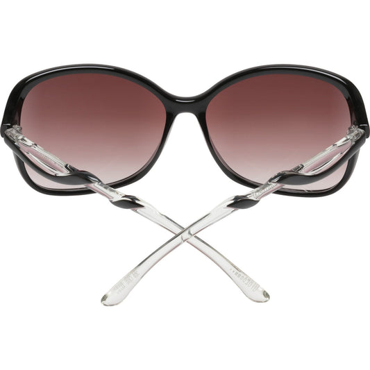 SPY FIONA BLACK CLEAR SUNGLASSES w/ HAPPY MERLOT