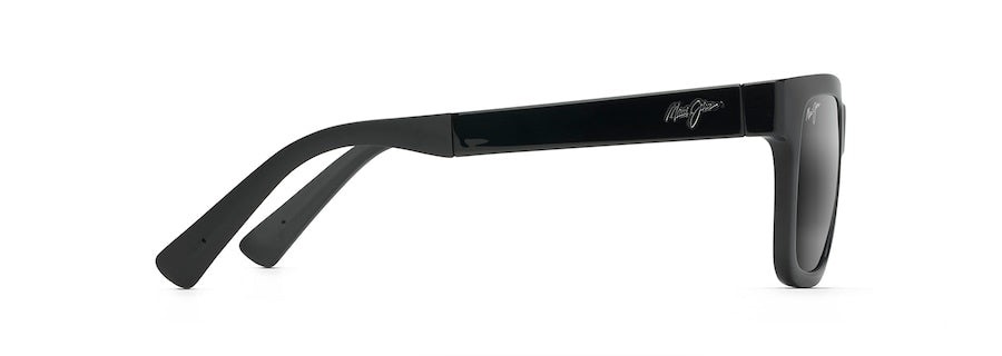MAUI JIM MONGOOSE GLOSS BLACK SUNGLASSES w/ NTRL GRY PLR LENS