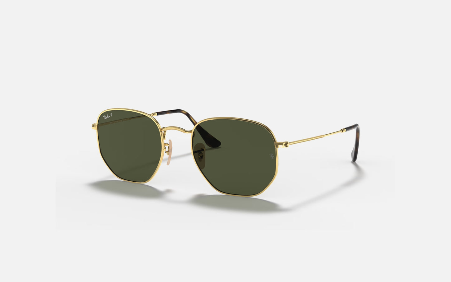 RAY-BAN HEXAGONAL SUNGLASSES ARISTA w/ BROWN GRAD GREY