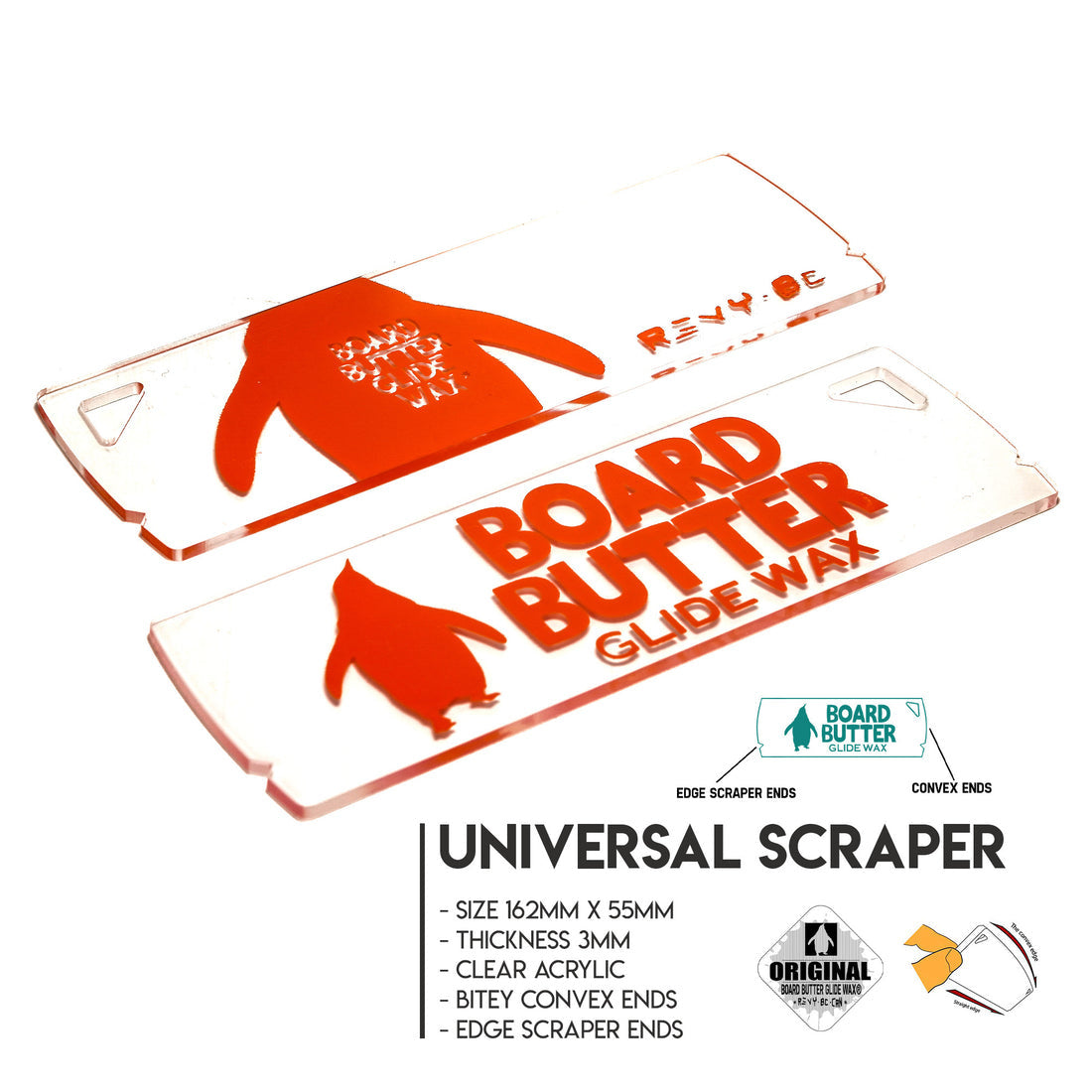 2026 BOARD BUTTER UNIVERSAL WAX SCRAPER 3MM