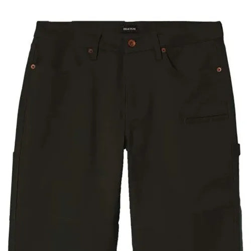 BRIXTON MENS SERVICE CARPENTER PANTS SP25 WASHED BLACK